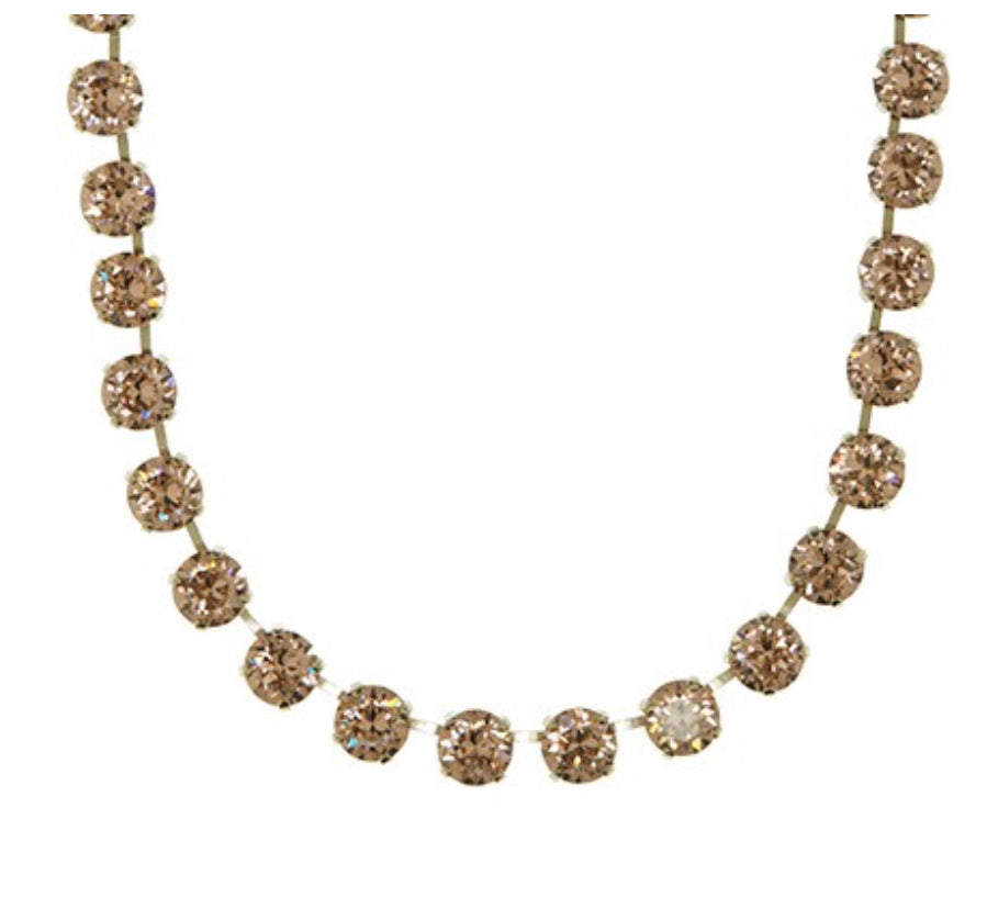 FIRUCCI  LIGHT PEACH AUSTRIAN CRYSTAL STRAND NECKLACE.