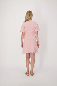 Gabby Isabella scalloped knit skirt with sunflower buttons