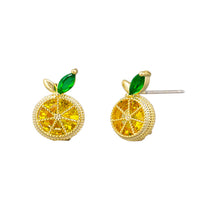 Load image into Gallery viewer, Tiger tree Sour Lemon earrings
