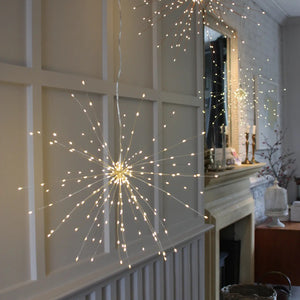 Led light hanging starburst lamp