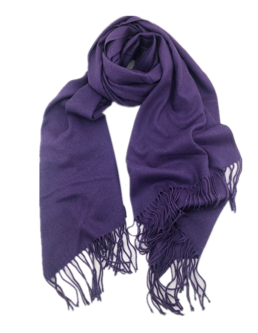 Cashmere luxurious scarf purple