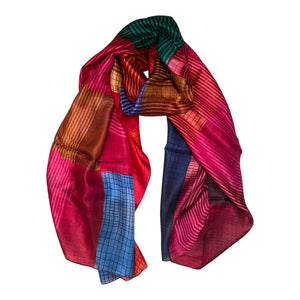 Wearable art scarf the silk fuchsia dream