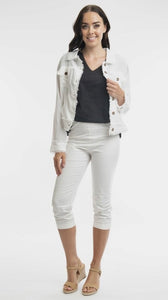 Orientique linen jacket white