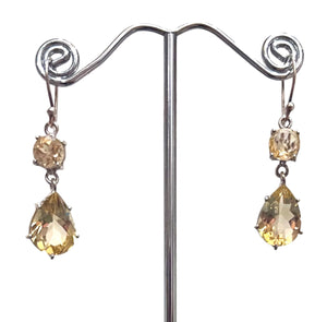 Sterling silver citrine earrings