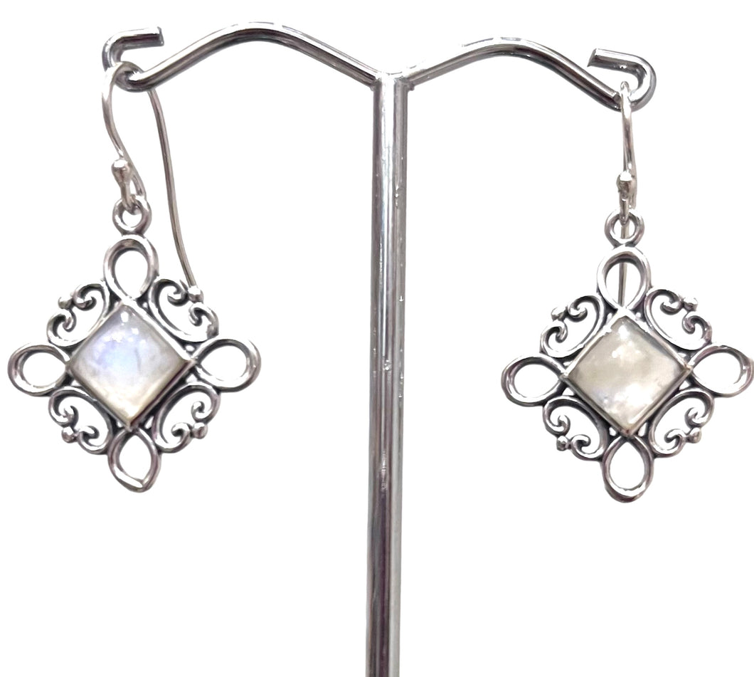 Moonstone sterling silver earrings