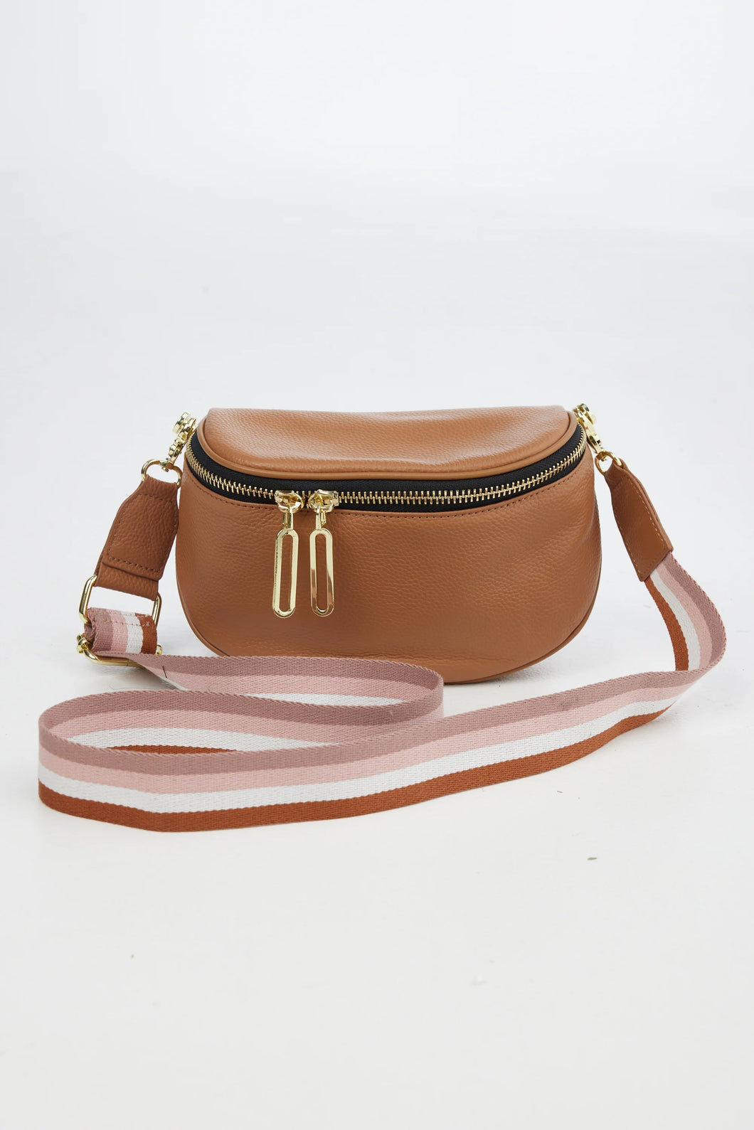 Kensington crossbody leather bag tan