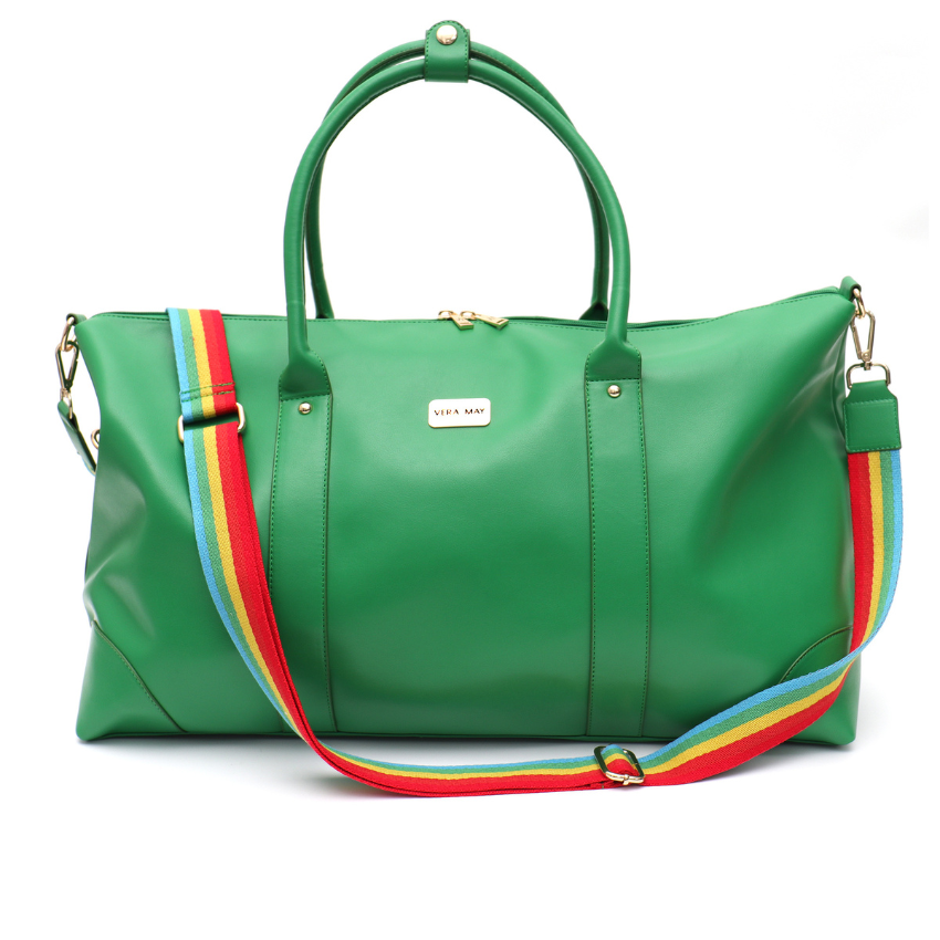 Vera May Brazil green overnight bag