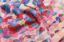 Load image into Gallery viewer, Wearable art scarf merino wool silk dust pink
