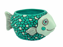 Load image into Gallery viewer, Allen Baby teal FISH planter

