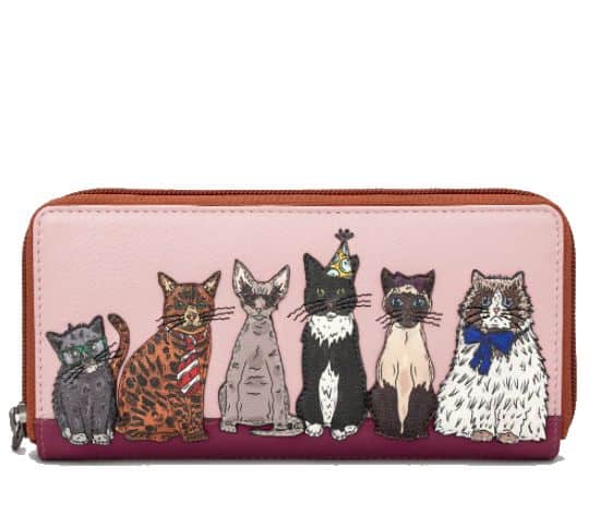 Leather Zip Around Purse – Party Cats