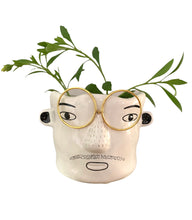 Load image into Gallery viewer, Ceramic man with glasses planter
