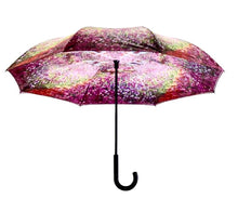 Load image into Gallery viewer, Galeria reversible umbrella Monet garden
