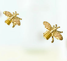 Load image into Gallery viewer, Tiger tree Honey bee suckle earrings
