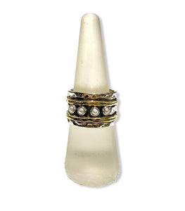 Spinner ring freshwater pearl  style 0012