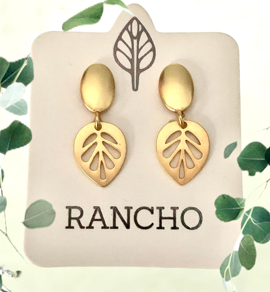 Rancho Gold leaf earrings