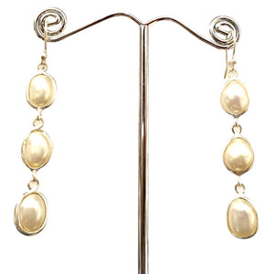 earrings Pearl drop sterling silver