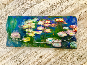Velour glasses case water lilies Monet