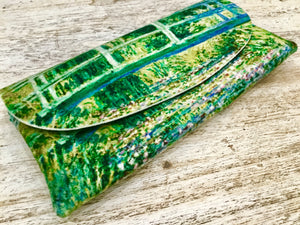 Velour glasses case Japanese bridge Monet