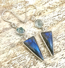 Load image into Gallery viewer, earrings Labradorite sterling silver
