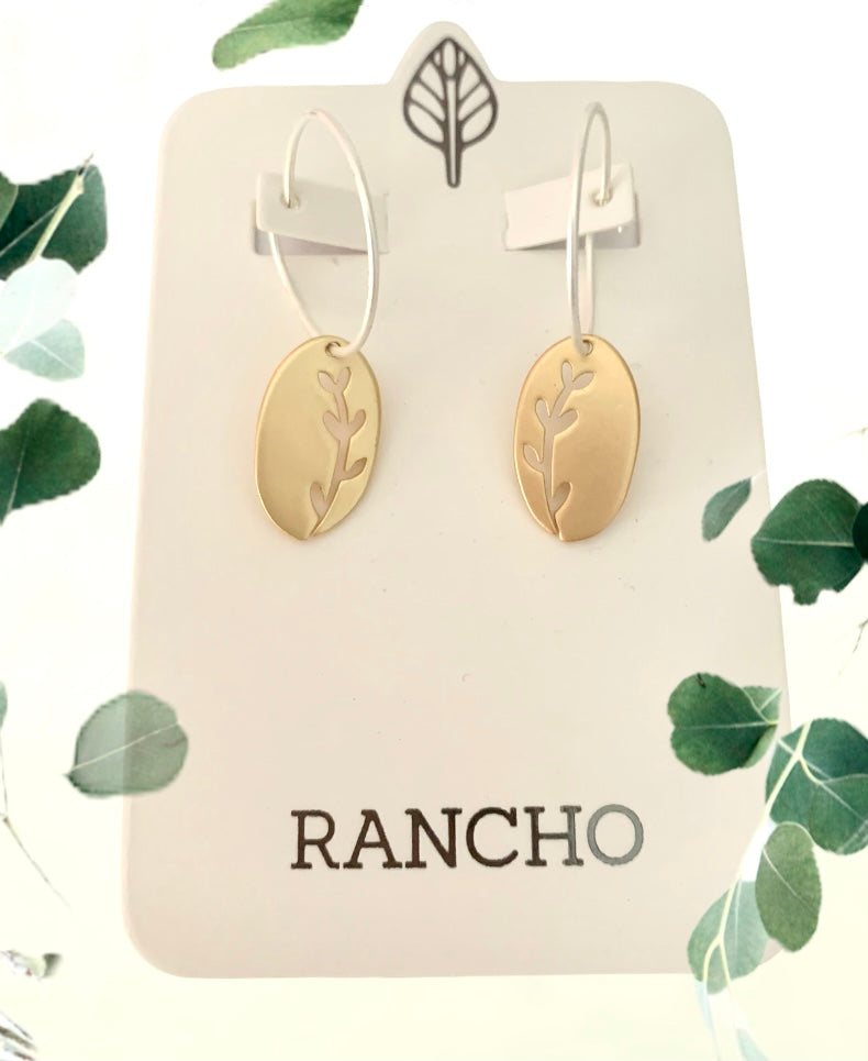 Rancho Silver Hoop with gold Disc seedling featured