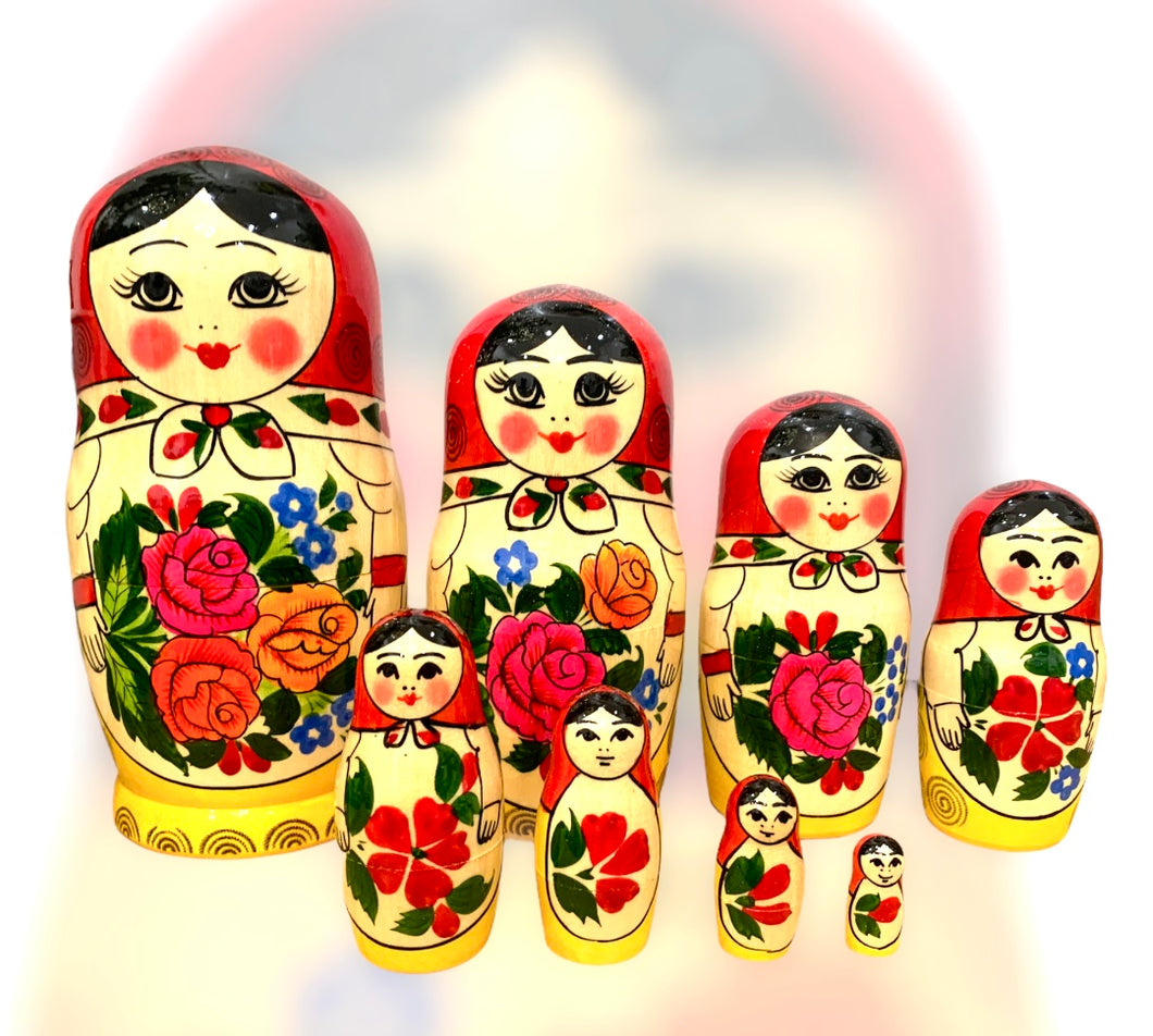 Babushka doll Semenov Traditional 8 -set