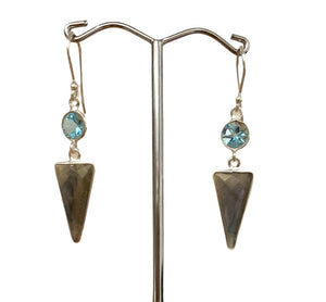 earrings Labradorite sterling silver
