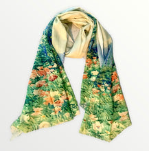 Load image into Gallery viewer, Art  cotton scarf summer field
