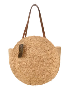 Le  Panier  Flower Crochet Natural Leather Handle 35 x 35cm