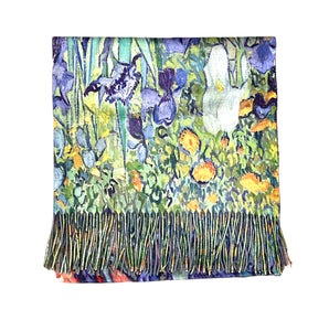 Cashmere luxurious art scarf Irisis