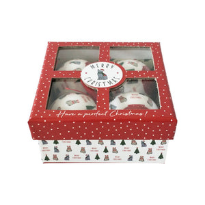 Cat Bauble Gift Box Red