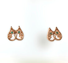 Load image into Gallery viewer, Tiger tree earrings kitty
