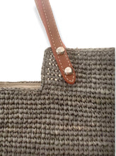 Load image into Gallery viewer, Le  Panier Vicky light Grey / Tan handles 39cm x 42cm

