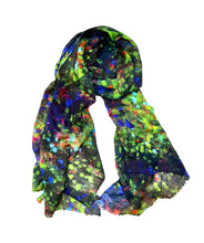 Load image into Gallery viewer, Wearable art scarf merino wool silk
