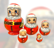 Load image into Gallery viewer, Santa nesting doll 10cm 5piece
