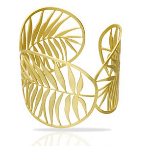 Tropic Ovals gold plated cuff