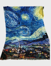 Load image into Gallery viewer, Art Cotton scarves Starry night
