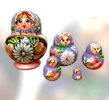 Load image into Gallery viewer, Babushka doll Floral Artistic 5 set
