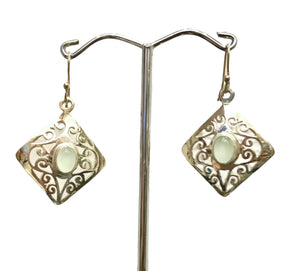 Moonstone sterling silver earrings