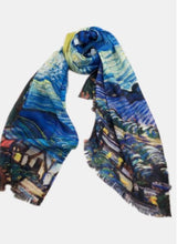 Load image into Gallery viewer, Art Cotton scarves Starry night
