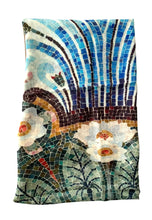 Load image into Gallery viewer, Wearable art scarf merino wool silk mosaic
