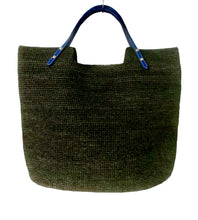 Load image into Gallery viewer, Le  Panier Vicky Grey / Blue Handle 39cm x 42cm
