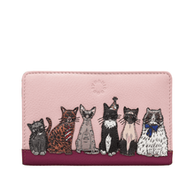 Load image into Gallery viewer, Ladies Small Zip Around Purse – Party Cats
