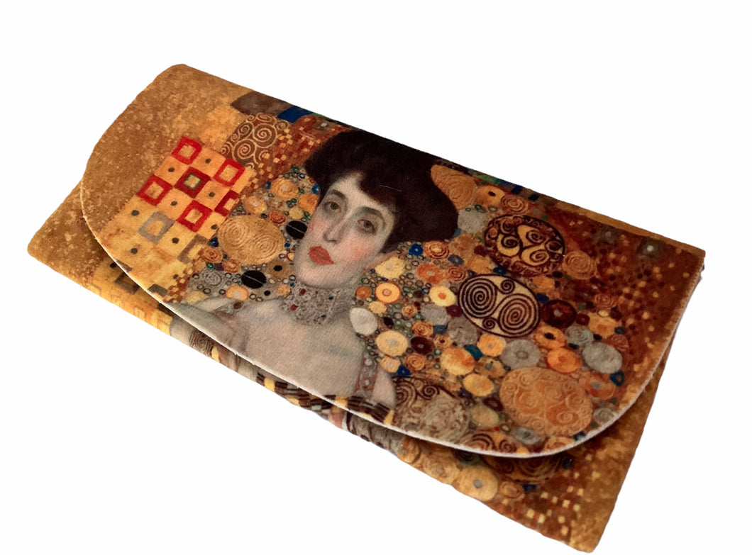 Velour glasses case Adelle Gustav Klimt