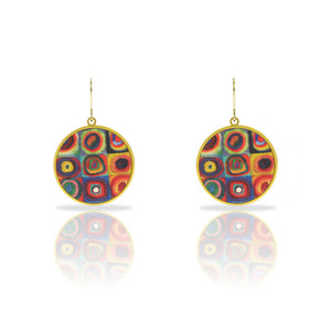 Kandinsky inspired  drop earrings