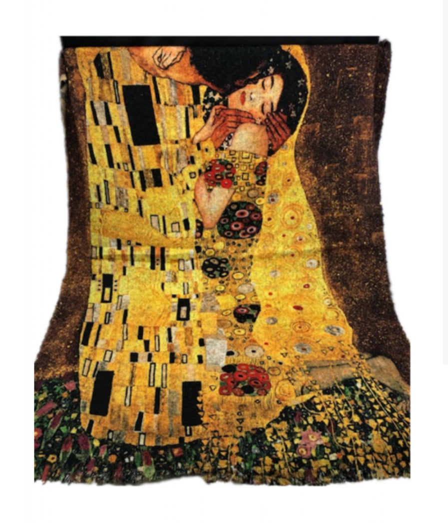 Art Cotton  scarves the kiss Klimt
