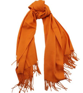 Cashmere luxurious scarf orange