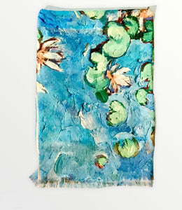 Art Cotton scarf water lilies Monet
