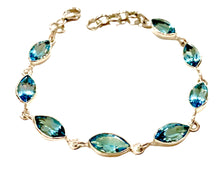 Load image into Gallery viewer, Stone sterling silver bracelet blue topaz
