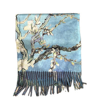 Load image into Gallery viewer, Cashmere luxurious art scarf blossom
