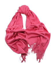 Load image into Gallery viewer, Cashmere luxurious scarf fushia
